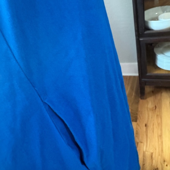 INC International Concepts Vibrant Blue Linen Halter Neck Maxi 2X - Picture 3 of 5